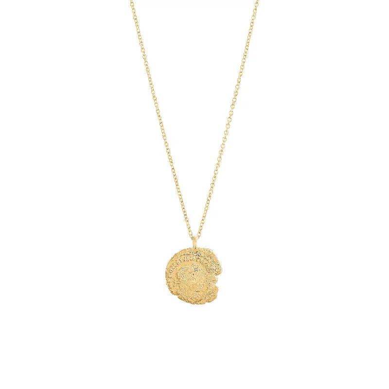 Ladies statement pendant necklaces-The Constantine Gold Plated Necklace