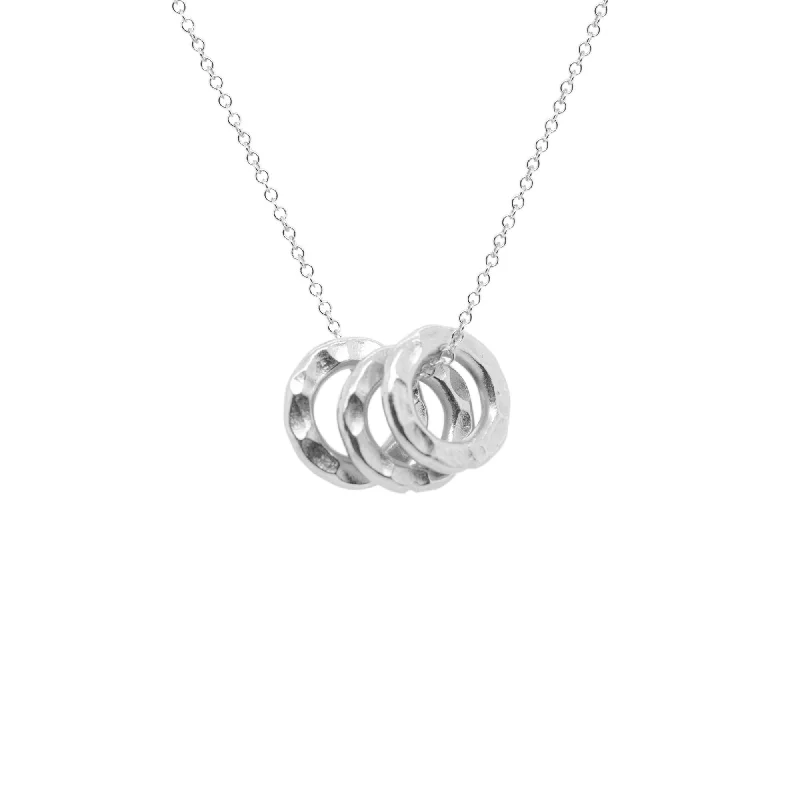 Ladies circle pendant necklaces-Facet Silver Necklace