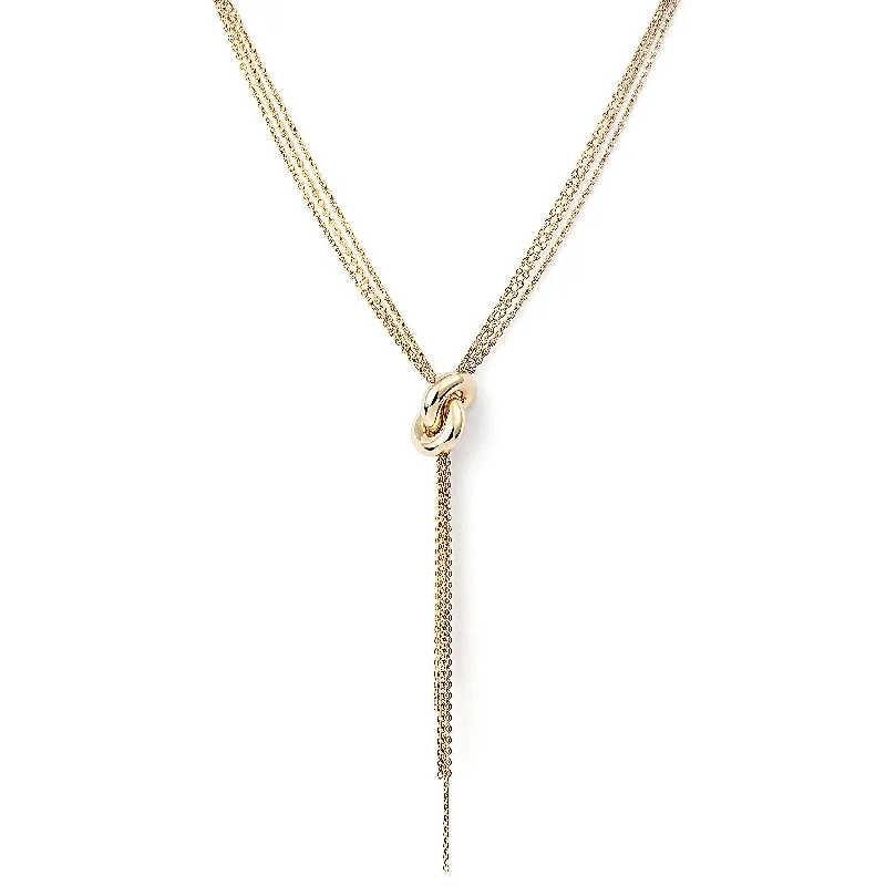 Ladies fashion necklaces-The Legacy Knot 18K Gold Necklace