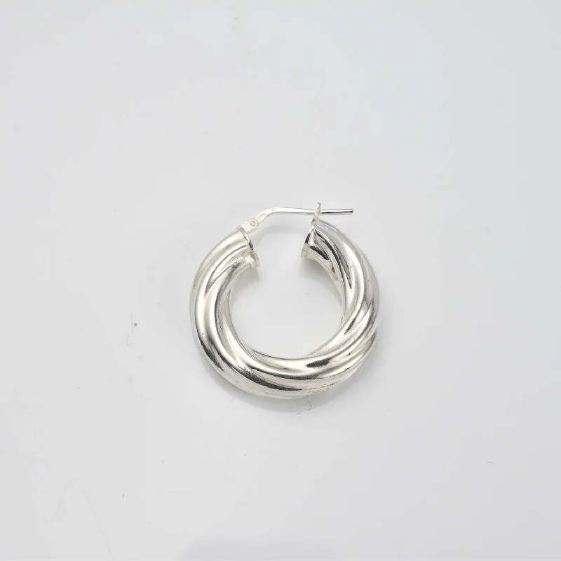 Ladies designer earrings-Mini Spiral Creole Hoops