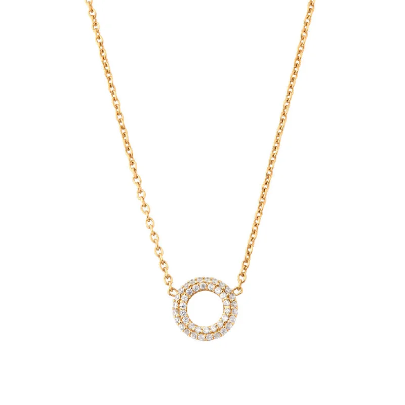 Ladies layered necklaces-Matiné 18K Gold Necklace w. 42 Diamonds