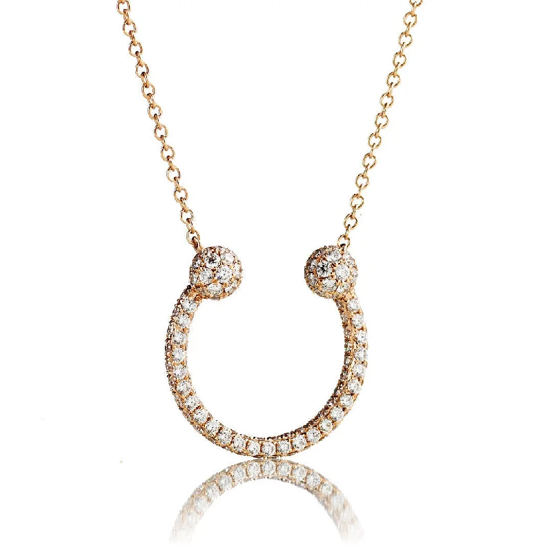 Ladies vintage gold necklaces-Harmony 18K Gold, Rosegold or Whitegold Necklace w. Diamonds