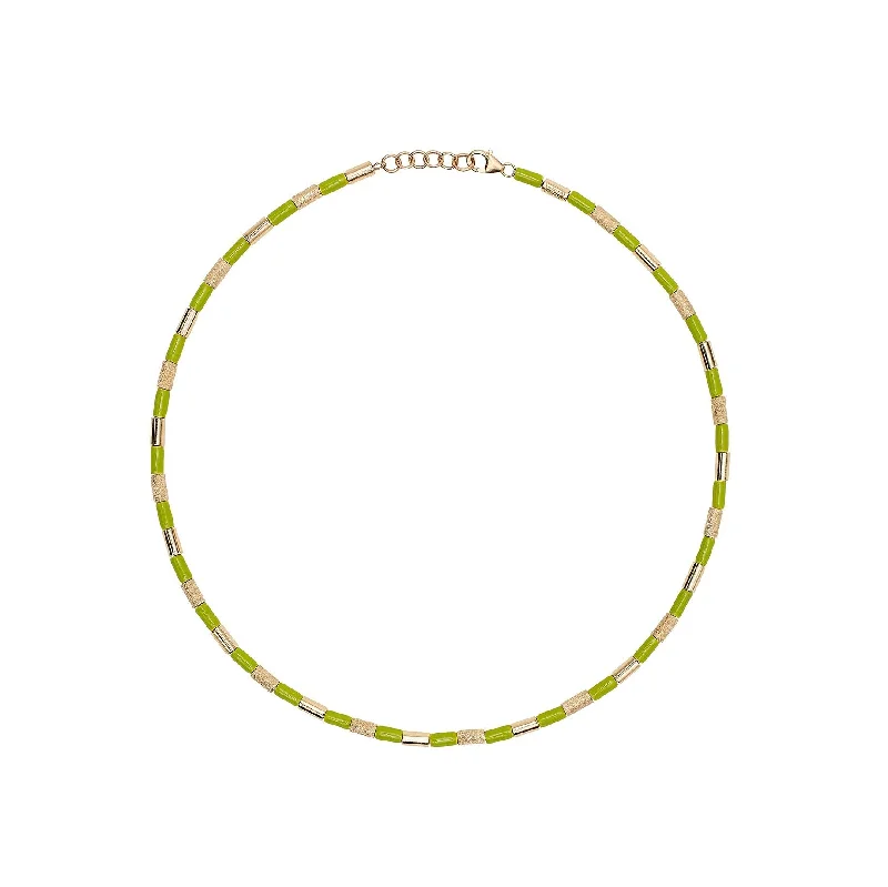 Ladies emerald necklaces-Tubini 9K Gold Necklace