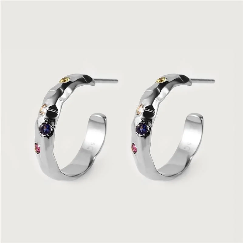 Ladies diamond earrings-Candy J Hoop Earrings