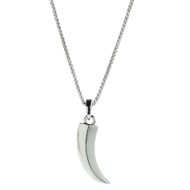 Ladies eternity necklaces-Hope Claw Silver Necklace