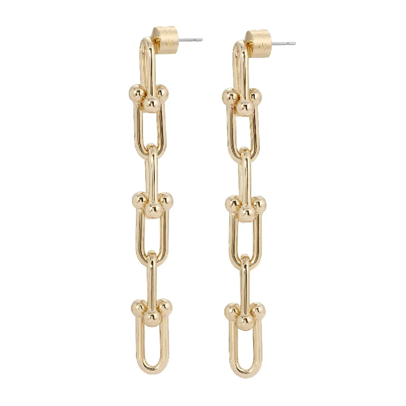 Ladies dangling earrings-Margaux 6 Link Drop Earrings