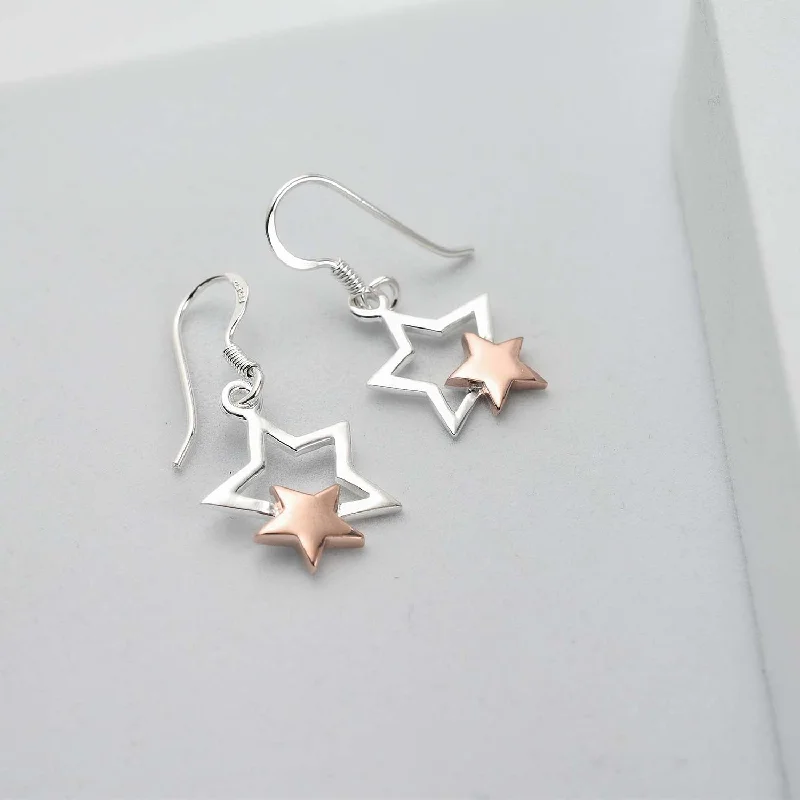 Ladies stud earrings-Celestial Starfall Earrings