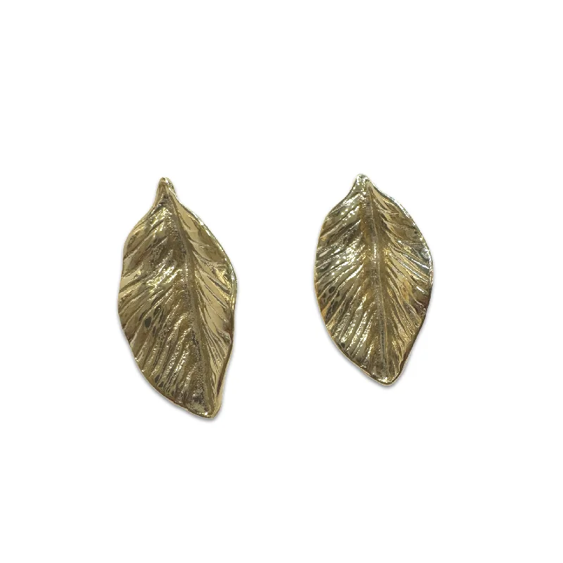 Ladies infinity earrings-18K Gold Filled Leaf Earrings