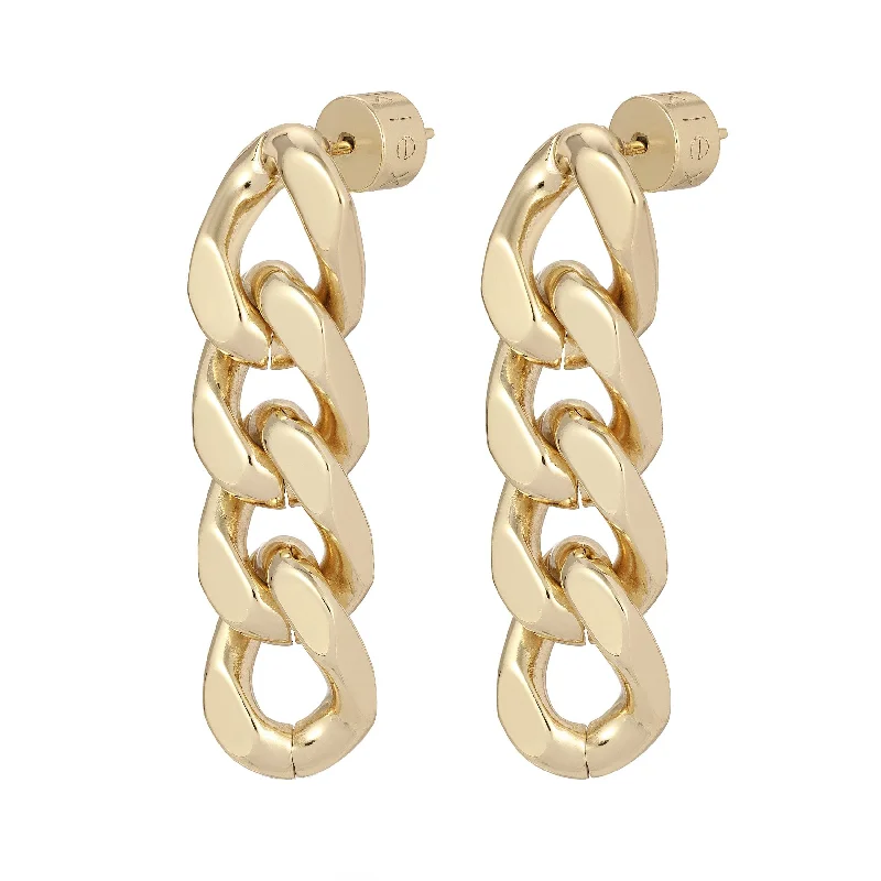 Ladies gold earrings-Taraji 4 Link Drop Earrings