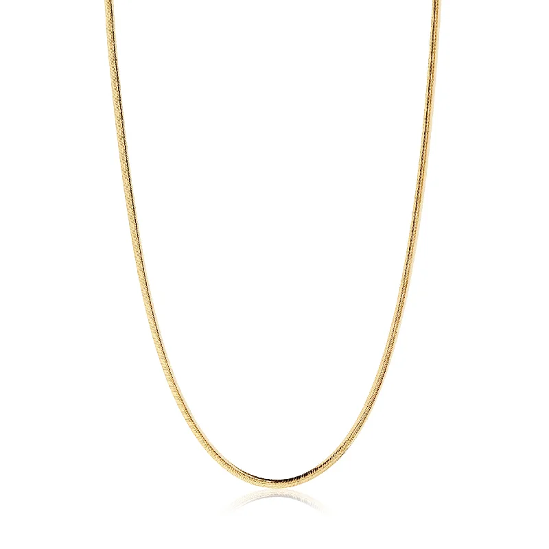 Ladies rose gold necklaces-Serpente Gold Plated Necklace