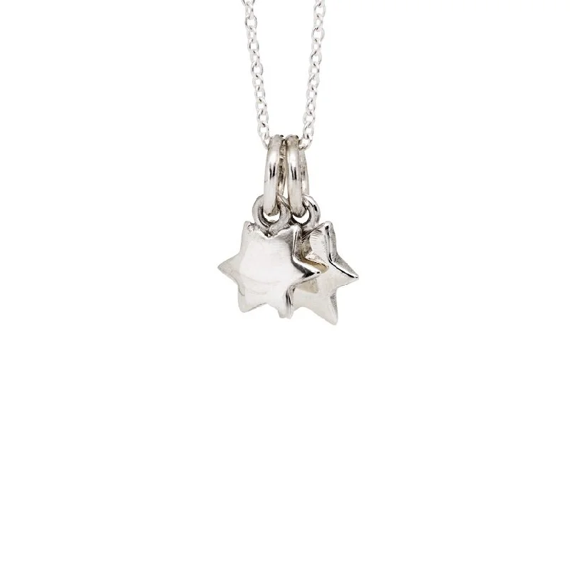 Ladies diamond and ruby necklaces-Little star Silver Necklace