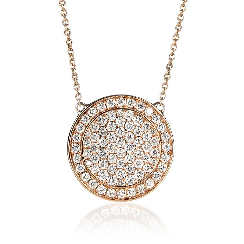 Ladies moonstone necklaces-Globe Large 18K Gold, Rosegold or Whitegold Necklace w. Diamonds