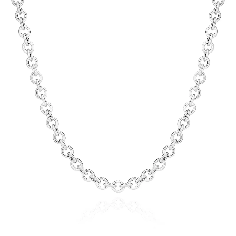 Ladies necklace sets-Carrara Silver Chain