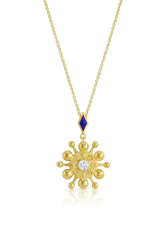 Ladies long chain necklaces-Mazahri | Bibi 18K Gold Necklace w. Diamond