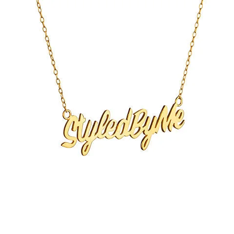 Ladies diamond necklaces-Styled By Me Gold Plated Necklace