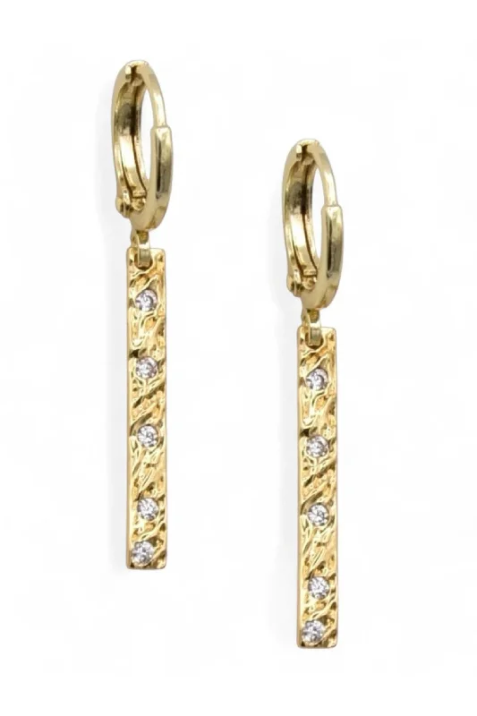 Ladies huggie earrings-Farrah B Gilded Huggie Earrings