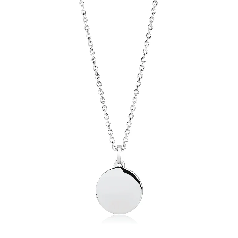 Ladies infinity necklaces-Follina Pianura Silver Necklace 12 mm pendant