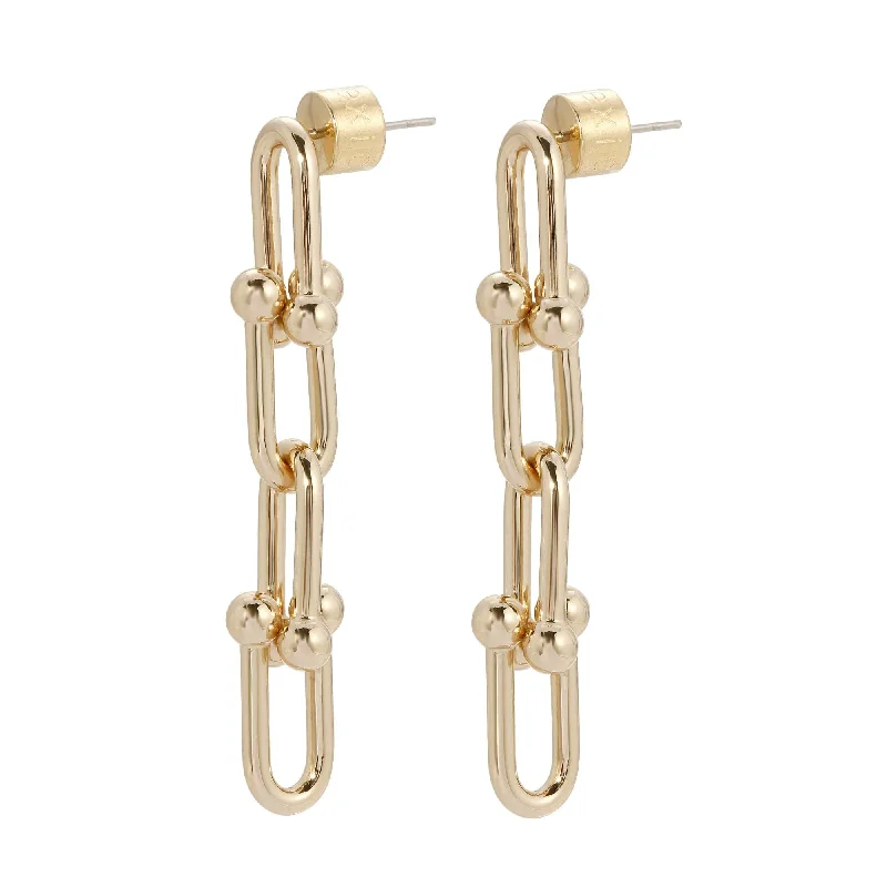 Ladies luxury hoop earrings-Margaux 4 Link Drop Earrings