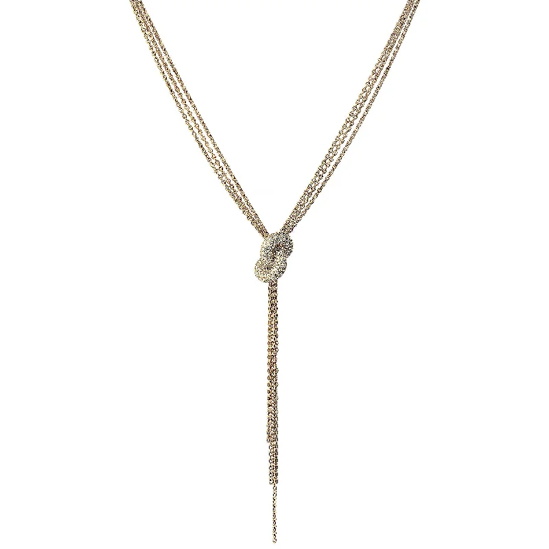 Ladies gold layered necklaces-The Legacy Knot 18K Gold Necklace w. Diamonds