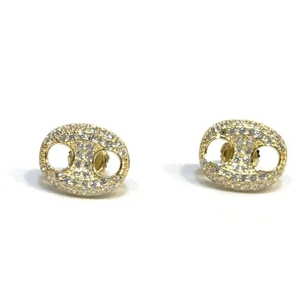 Ladies heart-shaped diamond earrings-Geovana Button Men’s Studs