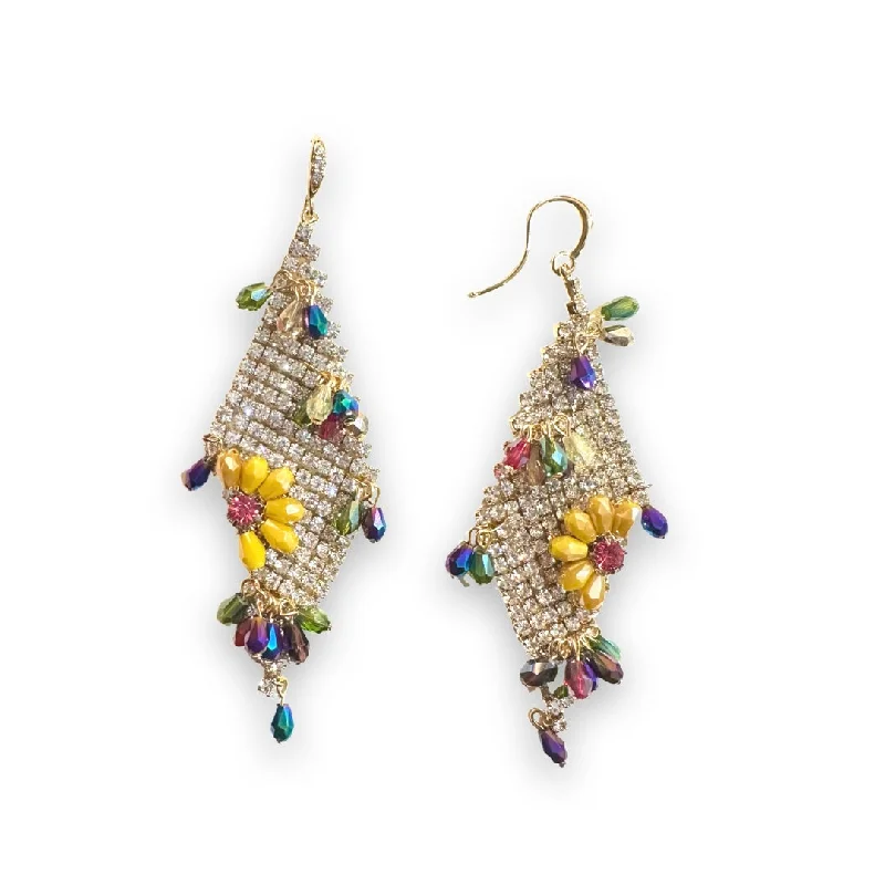 Ladies oval earrings-Noellery Kite Sparkle Earrings