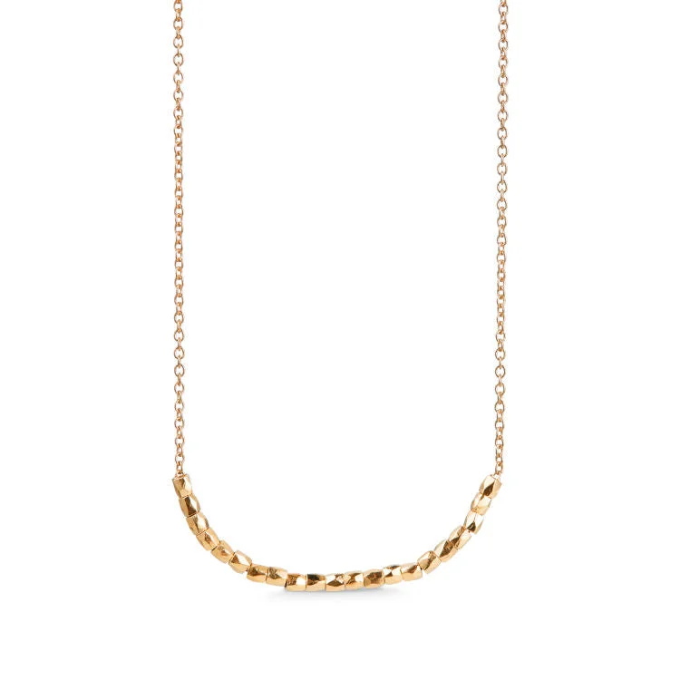 Ladies minimalist necklaces-Rock Beads me 18K Gold Necklace