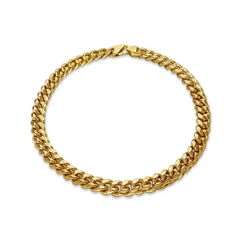 Ladies vintage gold necklaces-Chain Link 18K Gold Plated Necklace