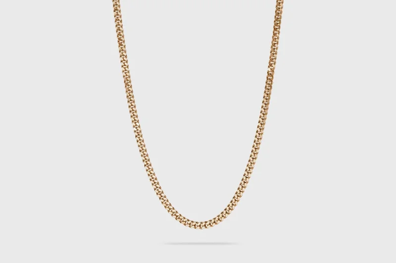 Ladies silver pendant necklaces-IX Curb 14K Gold Necklace