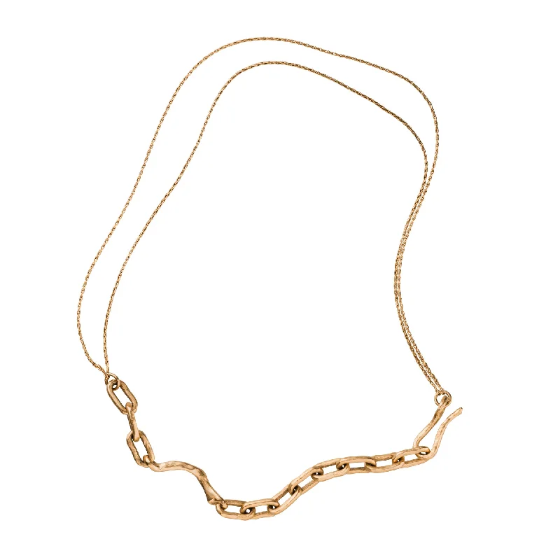 Ladies gold pendant necklaces-Branch 14K Gold Necklace