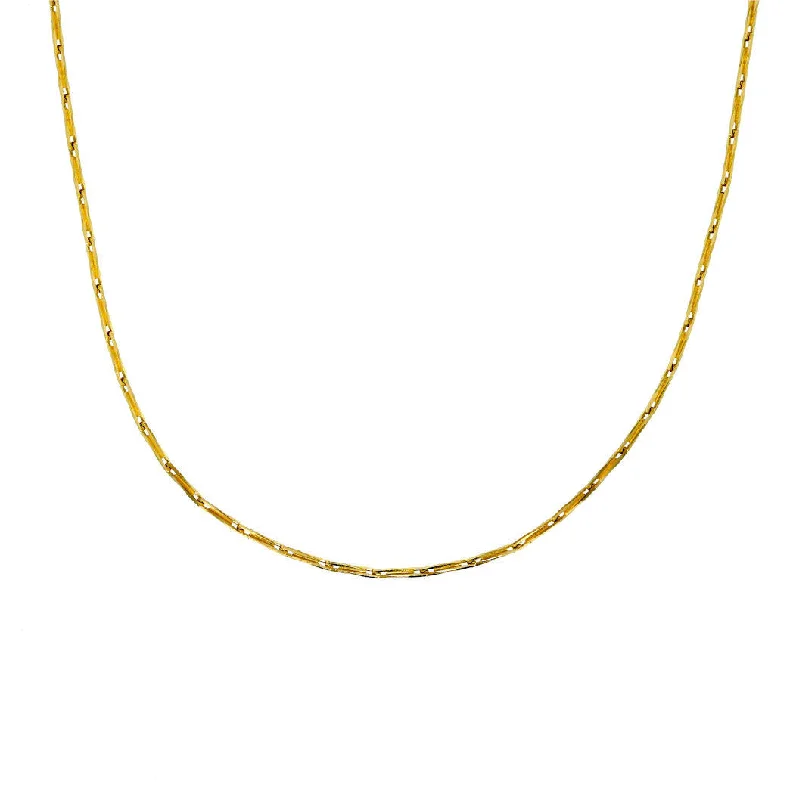 Ladies gold choker necklaces-Corn chain 18K Gold Necklace