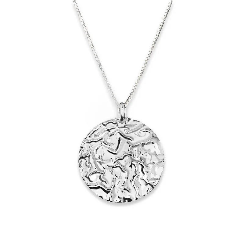 Ladies necklace sets-Lucky Coin Silver Necklace