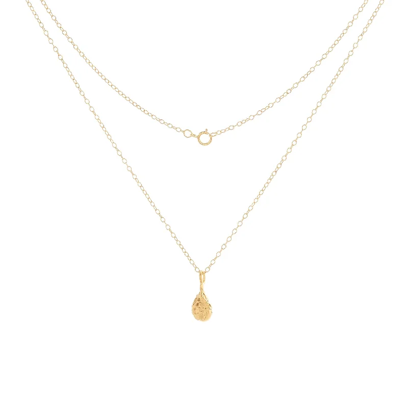 Ladies chain necklaces-Mini Nugget Gold Plated Necklace