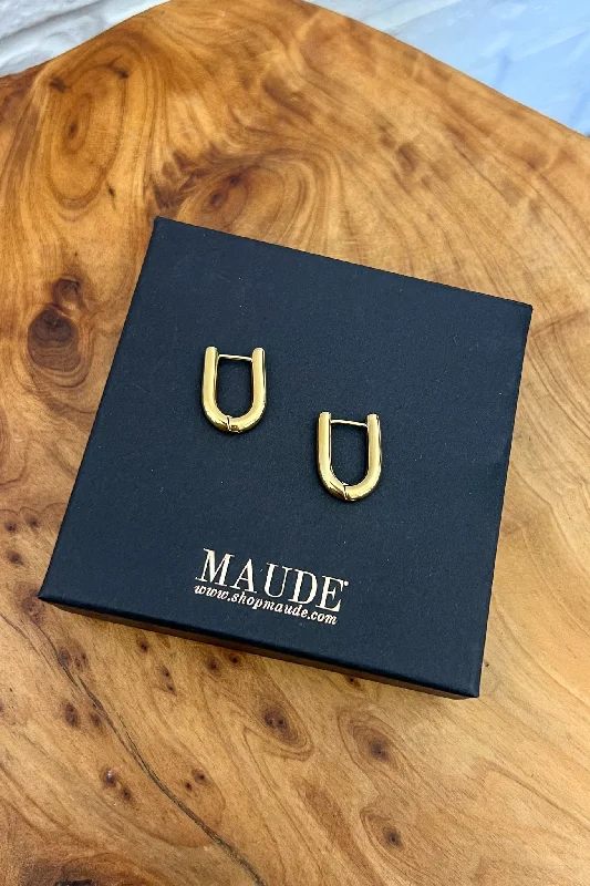 Ladies twisted hoop earrings-18K Sadie Gold Hoop Earrings