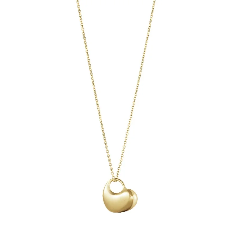 Ladies chain necklaces-Hearts of Georg Jensen 18K Gold Necklace