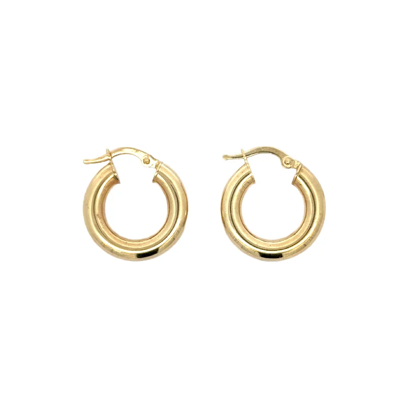 Ladies silver statement earrings-Chunky Tube Hoops / 20mm