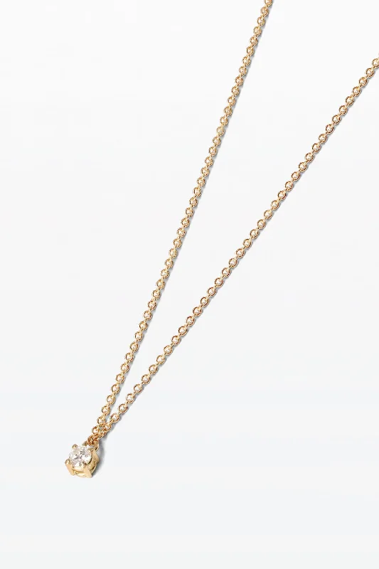 Ladies sterling silver pendant necklaces-Anthology 01 18K Gold Necklace w. Diamond