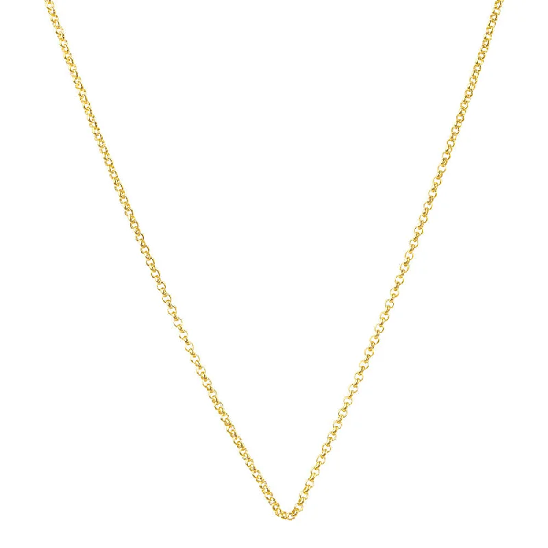 Ladies eternity necklaces-Long Adjustable Chain Gold Plated Necklace