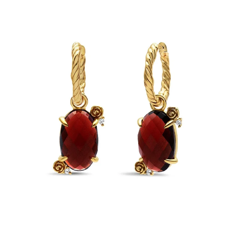 Ladies gemstone stud earrings-Rose Marie Charm Earrings