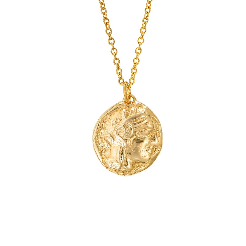 Ladies fine necklaces-The Goddess Gold Plated Necklace