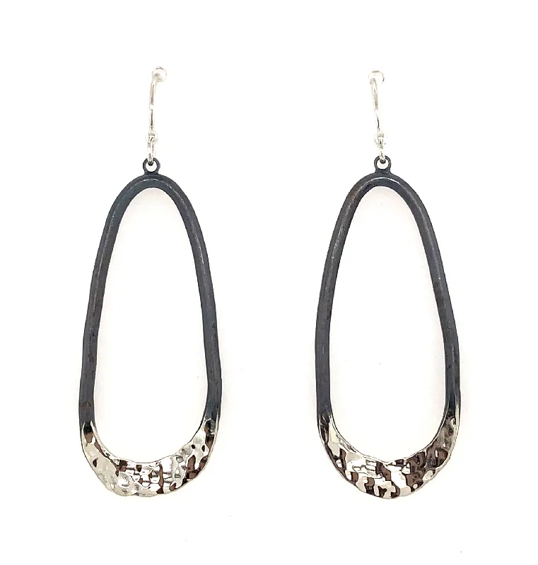 Ladies statement earrings-Eclipse Oval Earrings