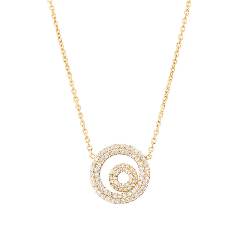 Ladies fashion necklaces-Matiné 18K Gold Necklace w. 93 Diamonds