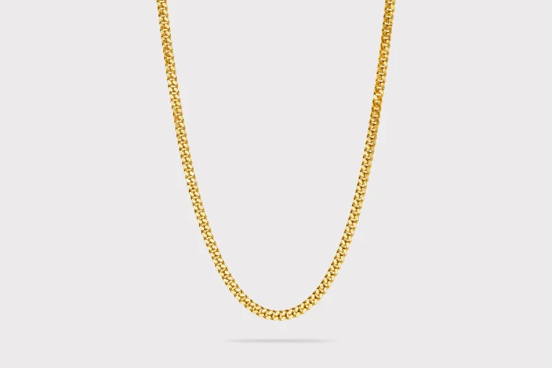 Ladies wedding anniversary necklaces-IX Curb Gold Plated Necklace