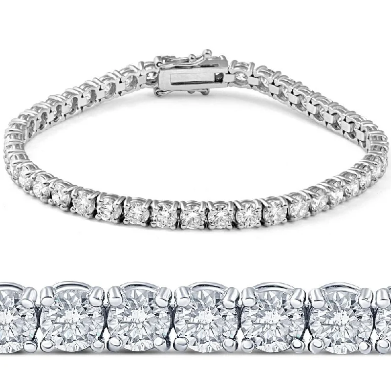 Ladies bangles-11ct Diamond Tennis Bracelet White Gold