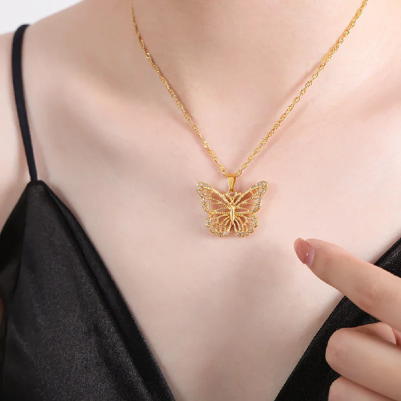 P1532-Gold Cross Necklace-40+5cm