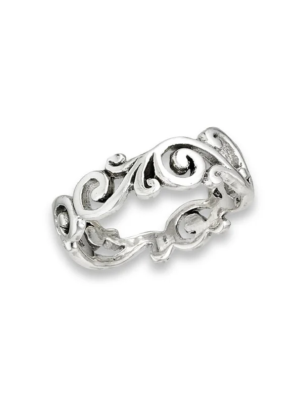 Ladies pink diamond rings-Branching Swirls Ring