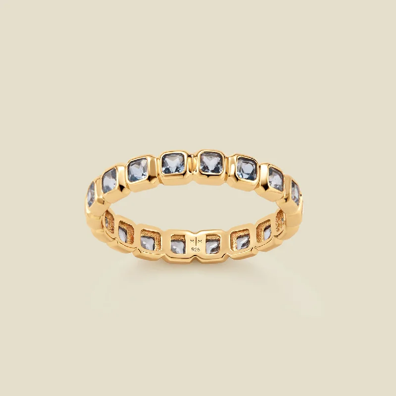 Ladies antique rings-March Birthstone Eternity Ring