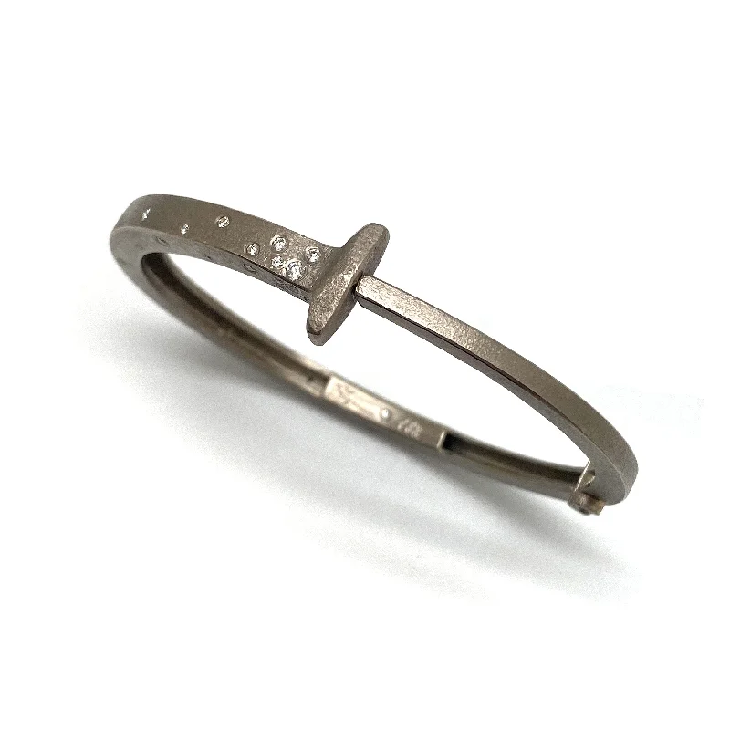 Ladies stylish bracelets-Palladium Nail Bracelet