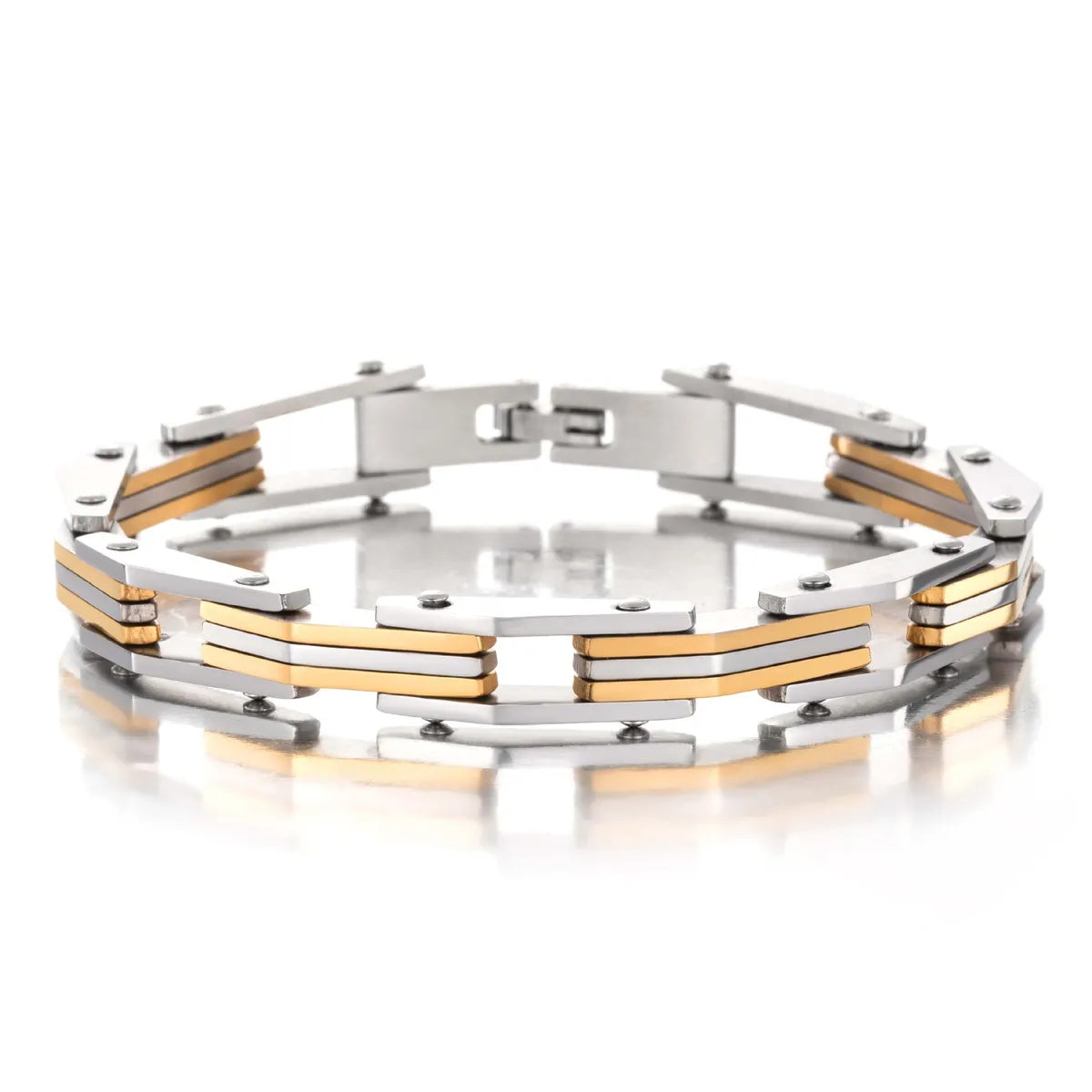 Ladies luxury bracelets-Hip-hop Geometric Titanium Steel Plating Bracelets