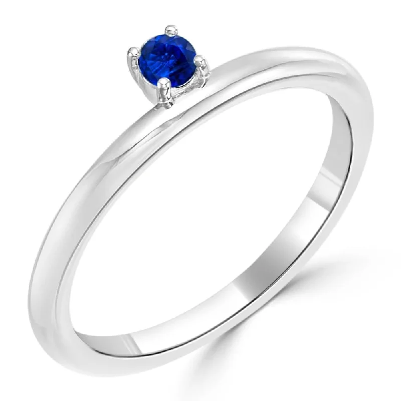 Ladies antique engagement rings-Auriya Beaded 1/10ctw Cushion Cut Sapphire Bezel Solitaire Engagement Ring 10k Gold (I-J, I1-I2)