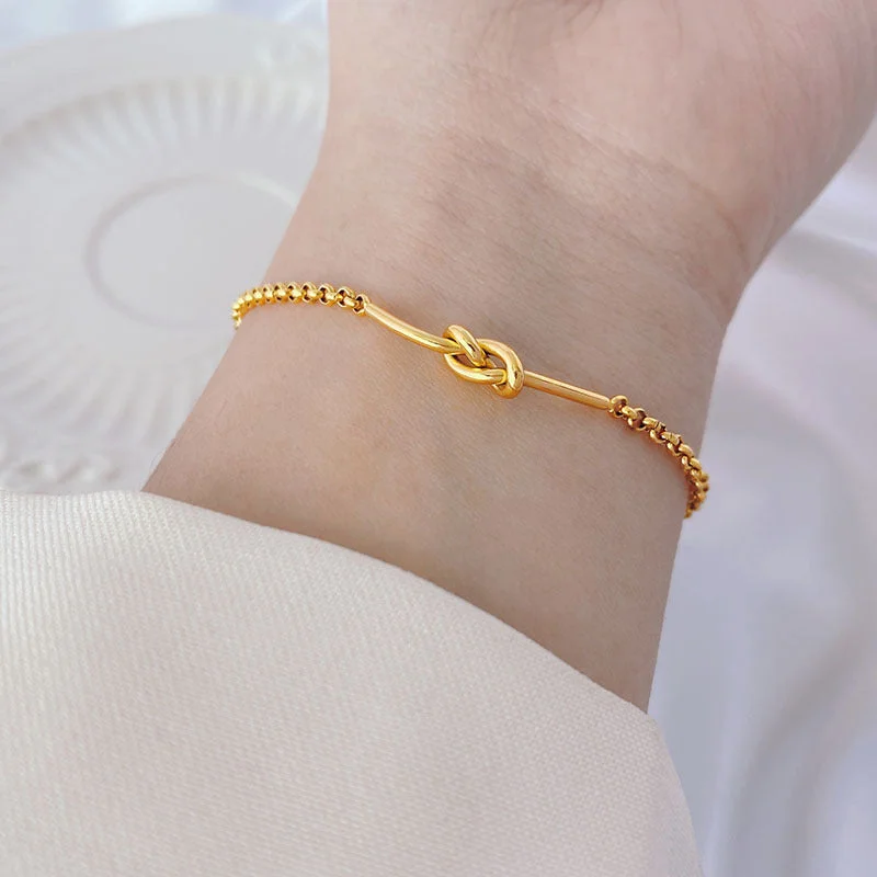 Bends and Hitches Gold Bracelet